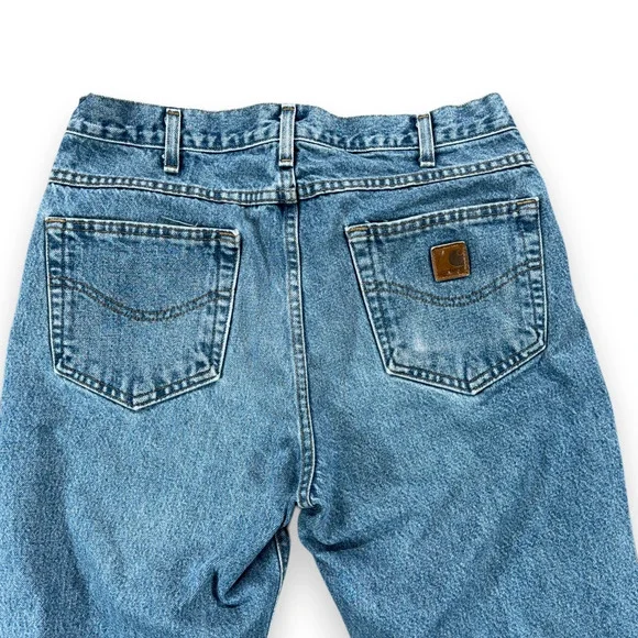 Carhartt Jeans Mens 32x30 Blue Stonewash Relaxed B18 Workwear Denim 34x30 Tag - Picture 7 of 10